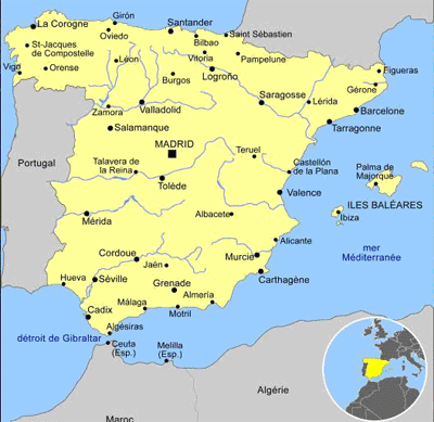 Spanien map